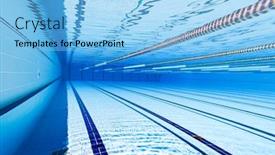  Presentation with swimming - PPT theme with swimming-pool-underwater-blue-background background and a light blue colored foreground