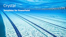  Presentation with swimming pool - Colorful slide set enhanced with swimming-pool-underwater-blue-background backdrop and a teal colored foreground