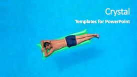  Presentation with swimming pool - Theme with swimming pool vacation and free background and a  colored foreground