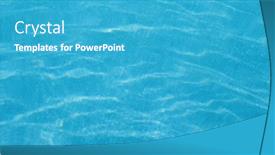  Presentation with water color - Theme enhanced with swimming-pool-water-texture background and a teal colored foreground