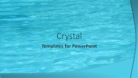  Presentation with water color - PPT theme having swimming-pool-water-wave background and a cyan colored foreground