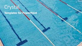  Presentation with pool lanes - Presentation theme with swimming-pool-with-empty-lanes background and a teal colored foreground
