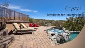  Presentation with hot tub - Amazing theme having swimming-pool-with-hot-tub backdrop and a teal colored foreground