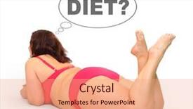  Presentation with healthy people - PPT layouts with swimmsuit tanning on the beach background and a coral colored foreground