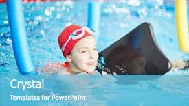  Presentation with resistance - Amazing presentation having swimwear practicing swimming with special backdrop and a  colored foreground