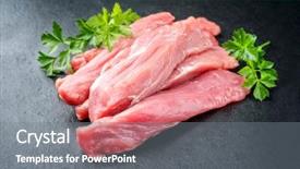 Presentation with dark blue black slate - Amazing presentation theme having raw suckling pig fillet offered backdrop and a gray colored foreground