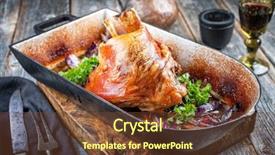  Presentation with traditional musical instruments angklung wood - Cool new theme with pig roast - traditional bavarian schweinshaxe with onion backdrop and a tawny brown colored foreground