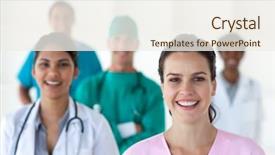  Presentation with medical international benefit - Presentation design having swine flu - international medical team isolated background and a sky blue colored foreground