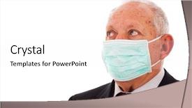  Presentation with swine flu - PPT theme featuring cloudy blue sky note slight background and a teal colored foreground