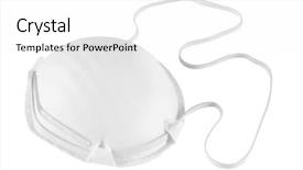  Presentation with healthcare - Audience pleasing presentation theme consisting of swine flu - protective healthcare mask isolated backdrop and a white colored foreground