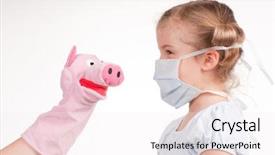  Presentation with swine flu - Theme featuring swine flu background and a sky blue colored foreground