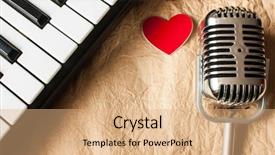  Presentation with music band - Slide set enhanced with swing band - music background with piano background and a coral colored foreground