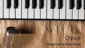  Presentation with music band - Slide set enhanced with swing band - music background with piano background and a coral colored foreground