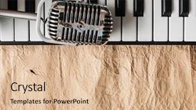  Presentation with music band - Beautiful slide deck featuring swing band - music background with piano backdrop and a lemonade colored foreground