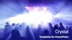  Presentation with concert - Slide deck having up isolated on white crisis background and a gray colored foreground