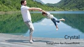  Presentation with jin ding monastry mountain - Cool new slides with swing dance - dad and son playing backdrop and a light blue colored foreground