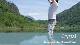  Presentation with child and adolescent identity development - Slide set featuring swing dance - father and child background and a light blue colored foreground