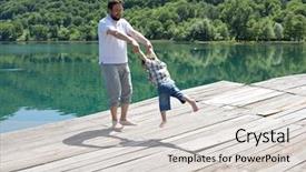  Presentation with father - Slide set featuring swing dance - father and child background and a lemonade colored foreground