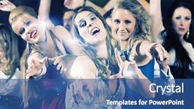  Presentation with young people in the club - Audience pleasing presentation consisting of swing dance - young people dancing in club backdrop and a  colored foreground