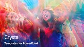  Presentation with disco - Amazing slide deck having swing dance - young people dancing in club backdrop and a navy blue colored foreground