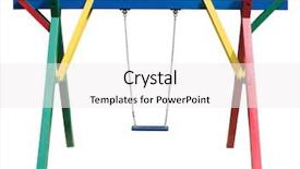 Presentation with swing - Cool new PPT layouts with children playground - swing isolated on white background backdrop and a white colored foreground