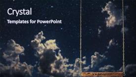  Presentation with board games - Cool new PPT theme with swing on a night sky backdrop and a wine colored foreground
