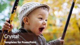  Presentation with swing - Beautiful presentation featuring swing outdoors autumn leaves backdrop and a tawny brown colored foreground