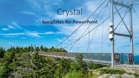  Presentation with suspension bridge - PPT layouts featuring swinging-suspension-bridge-at-grandfather background and a light blue colored foreground