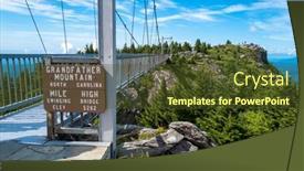  Presentation with suspension bridge - Slide set consisting of swinging-suspension-bridge-at-grandfather background and a tawny brown colored foreground