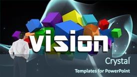  Presentation with black abstract - Beautiful presentation theme featuring swirl cubes - mature businessman looking and considering backdrop and a ocean colored foreground