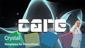  Presentation with abstract glowing teal shapes - Presentation theme enhanced with swirl cubes - thinking businessman against abstract glowing background and a ocean colored foreground