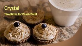  Presentation with vegan food - Presentation featuring swirl ice cream - raw food cupcakes with nutcream background and a tawny brown colored foreground