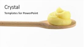  Presentation with potato - PPT theme featuring swirl of mashed potato puree background and a  colored foreground
