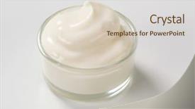  Presentation with cream - Presentation theme with swirl of smooth white cream background and a  colored foreground