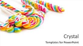  Presentation with set of sauces in white - Colorful presentation enhanced with swirling - set of colorful lollipops isolated backdrop and a white colored foreground