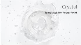  Presentation with milk splash - PPT theme with swirling-milk-splash-isolated background and a white colored foreground