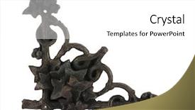  Presentation with old white antique frame - Slides having swirls corners - antique corner isolated on white background and a white colored foreground