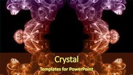  Presentation with smoke - PPT theme having swirls corners - color smoke frame on black background and a tawny brown colored foreground