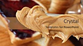  Presentation with swirls - Audience pleasing presentation consisting of knife with bread and jelly backdrop and a yellow colored foreground