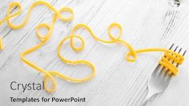  Presentation with swirls - PPT layouts with swirls-of-pasta-and-fork background and a light gray colored foreground