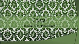  Presentation with vintage floral - Presentation theme with swirly floral retro wallpaper similar background and a seafoam green colored foreground