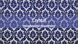  Presentation with floral - Colorful PPT theme enhanced with swirly floral retro wallpaper similar backdrop and a ocean colored foreground