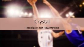  Presentation with basketball basketball hoop sport ball - Beautiful slide deck featuring swish - scoring during a basketball game backdrop and a coral colored foreground