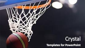 Presentation with basketball basketball hoop sport ball - Theme having swish - scoring during a basketball game background and a black colored foreground