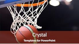  Presentation with basketball basketball hoop sport ball - Slide deck featuring swish - scoring during a basketball game background and a tawny brown colored foreground