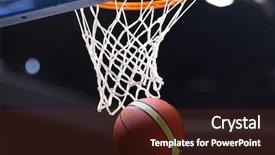  Presentation with basketball - PPT layouts enhanced with swish - scoring during a basketball game background and a tawny brown colored foreground