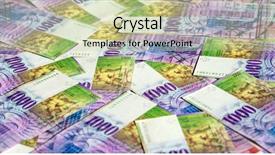  Presentation with world bank - Amazing slide deck having swiss 1000 franks bank backdrop and a mint green colored foreground