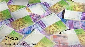  Presentation with world bank - Cool new PPT layouts with swiss 1000 franks bank backdrop and a soft green colored foreground