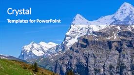  Presentation with alps - Amazing PPT theme having swiss alps at murren switzerland jungfrau region the valley of lauterbrunnen from interlaken backdrop and a cobalt blue colored foreground