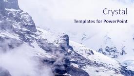  Presentation with switzerland - Beautiful PPT theme featuring swiss-alps-at-murren-switzerland backdrop and a  colored foreground